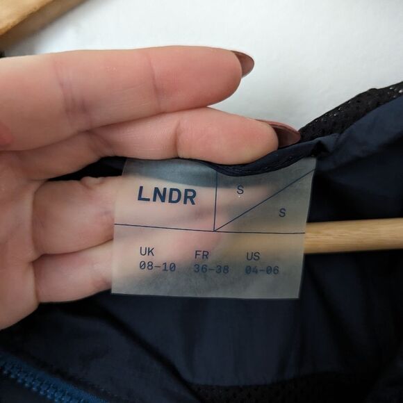 LNDR navy blue pink red Victory zip up hooded lightweight windbreaker jacket - Picture 4 of 7